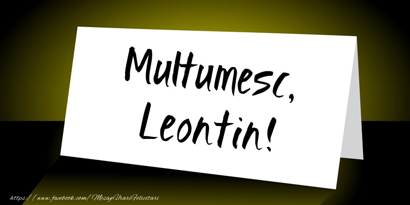 Felicitari de multumire - Multumesc, Leontin!