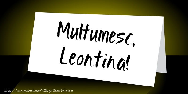 Felicitari de multumire - Multumesc, Leontina!