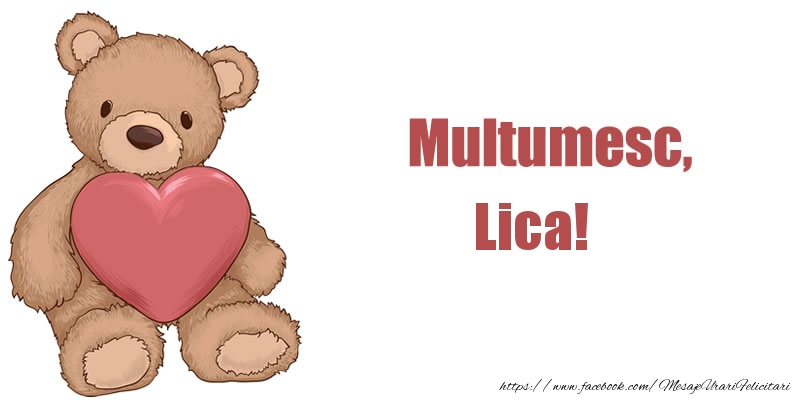 Felicitari de multumire - Ursuleti | Multumesc, Lica!