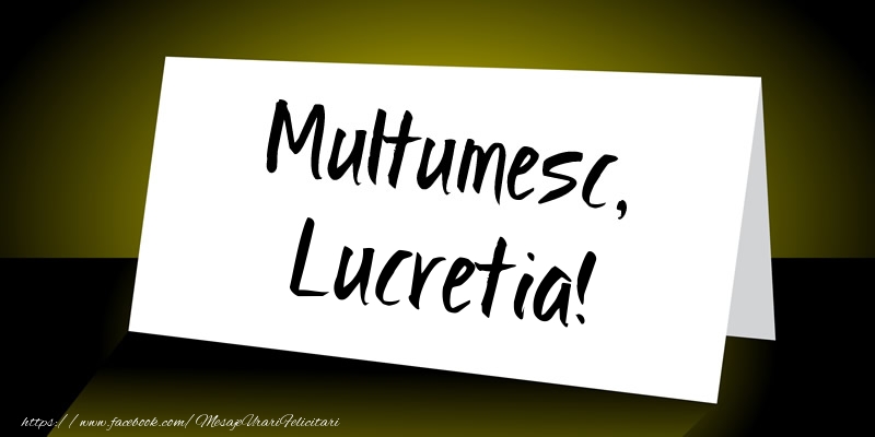 Felicitari de multumire - Multumesc, Lucretia!