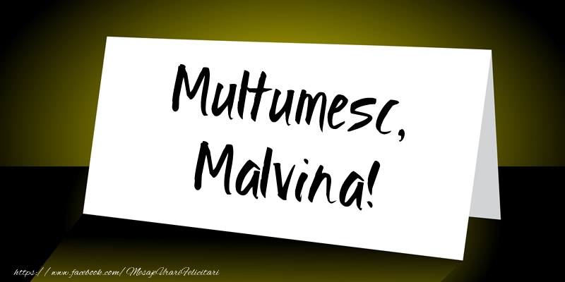 Felicitari de multumire - Mesaje | Multumesc, Malvina!
