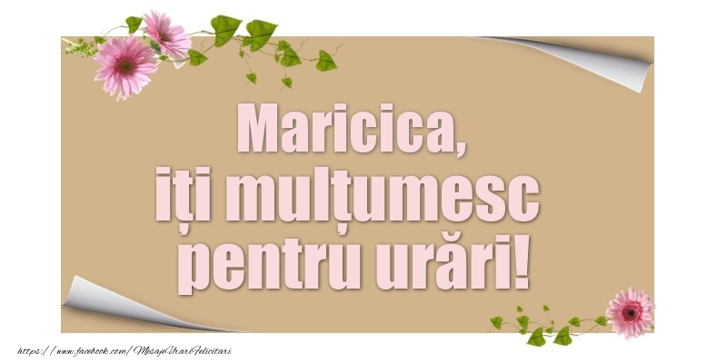Felicitari de multumire - Flori | Maricica, iți mulțumesc pentru urări!