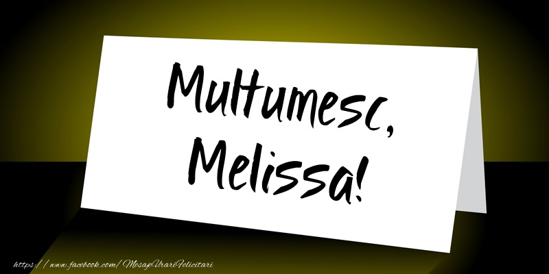 Felicitari de multumire - Mesaje | Multumesc, Melissa!