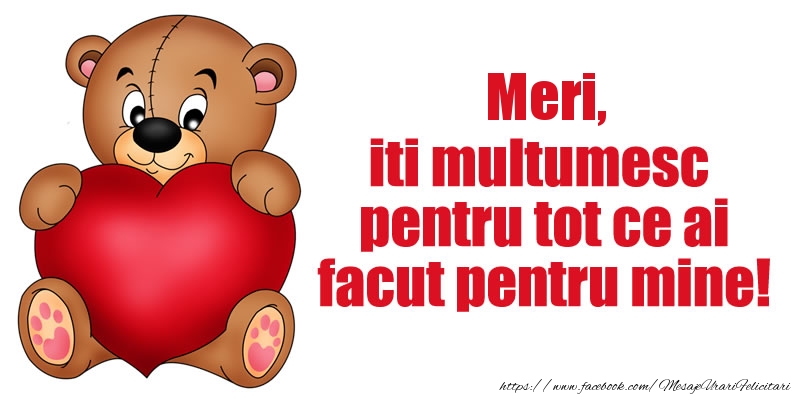 Felicitari de multumire - Meri iti multumesc pentru tot ce ai facut pentru mine!