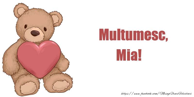 Felicitari de multumire - Multumesc, Mia!