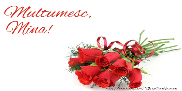 Felicitari de multumire - Trandafiri | Multumesc, Mina!
