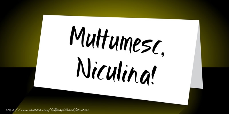 Felicitari de multumire - Mesaje | Multumesc, Niculina!