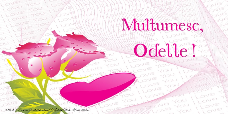 Felicitari de multumire - Multumesc, Odette!