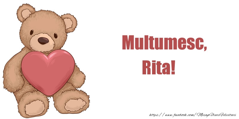 Felicitari de multumire - Ursuleti | Multumesc, Rita!
