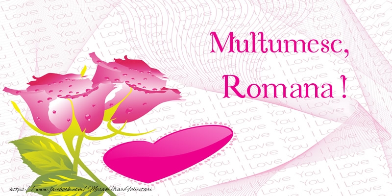 Felicitari de multumire - ❤️❤️❤️ Inimioare & Trandafiri | Multumesc, Romana!