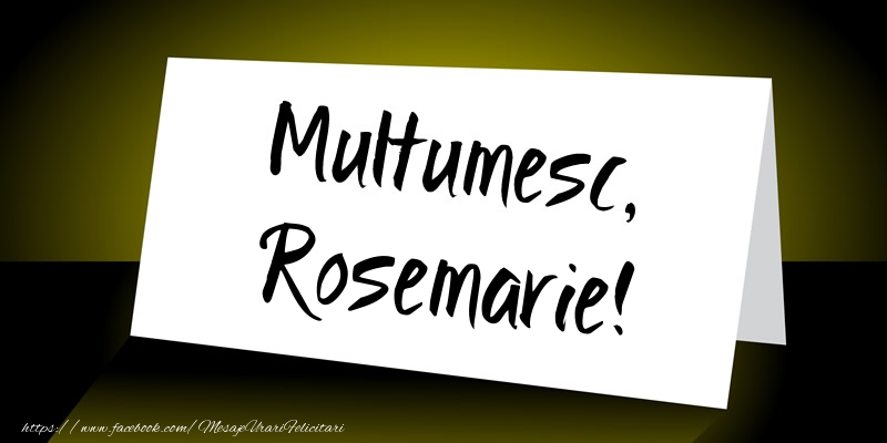 Felicitari de multumire - Multumesc, Rosemarie!