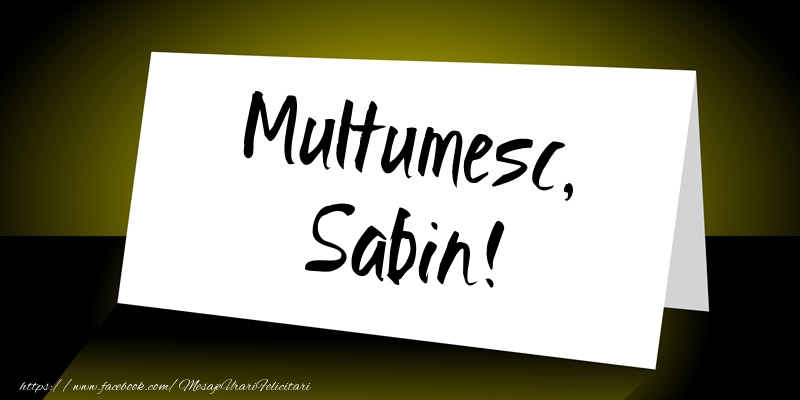 Felicitari de multumire - Mesaje | Multumesc, Sabin!
