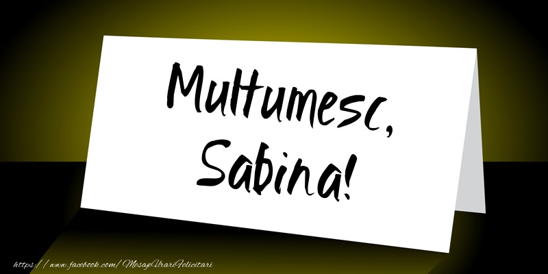 Felicitari de multumire - Mesaje | Multumesc, Sabina!