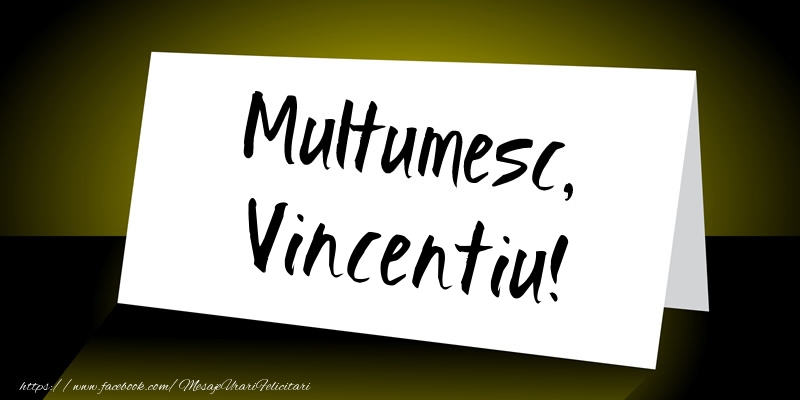 Felicitari de multumire - Mesaje | Multumesc, Vincentiu!