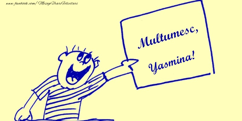Felicitari de multumire - Multumesc, Yasmina