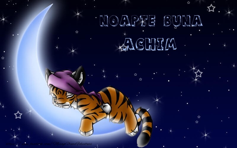 Felicitari de noapte buna - Luna & Stele & Animație | Noapte buna Achim