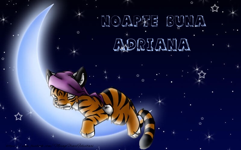 Felicitari de noapte buna - Luna & Stele & Animație | Noapte buna Adriana