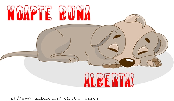 Felicitari de noapte buna - Animație | Noapte buna Alberta!
