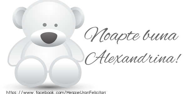 Felicitari de noapte buna - Ursuleti | Noapte buna Alexandrina!