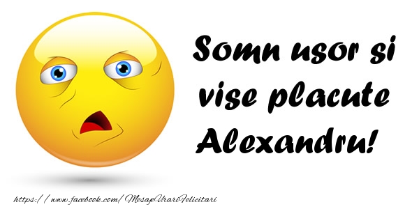 Felicitari de noapte buna - Somn usor si vise placute Alexandru!