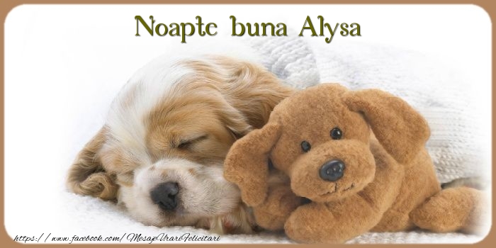 Felicitari de noapte buna - Noapte buna Alysa