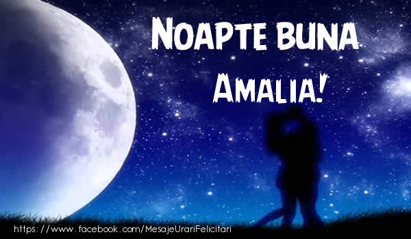 Felicitari de noapte buna - Luna & Stele | Noapte buna Amalia!