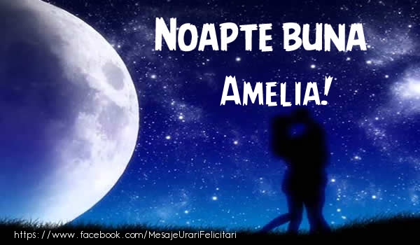 Felicitari de noapte buna - Luna & Stele | Noapte buna Amelia!