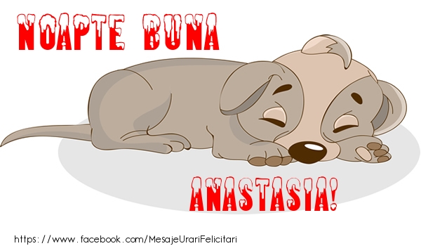 Felicitari de noapte buna - Animație | Noapte buna Anastasia!