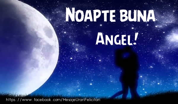 Felicitari de noapte buna - Luna & Stele | Noapte buna Angel!