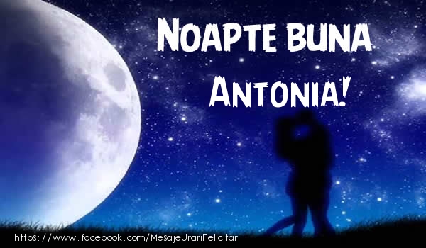 Felicitari de noapte buna - Luna & Stele | Noapte buna Antonia!