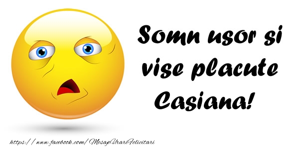 Felicitari de noapte buna - Somn usor si vise placute Casiana!
