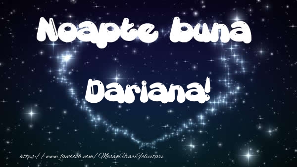 Felicitari de noapte buna - ❤️❤️❤️ Stele & Inimioare | Noapte buna Dariana!