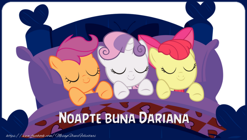 Felicitari de noapte buna - Animație | Noapte buna Dariana