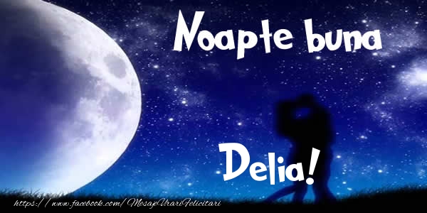 Felicitari de noapte buna - Luna & I Love You | Noapte buna Delia!