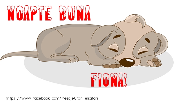Felicitari de noapte buna - Animație | Noapte buna Fiona!