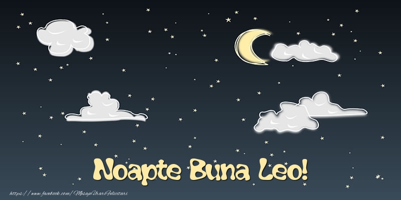 Felicitari de noapte buna - Luna & Stele | Noapte Buna Leo!