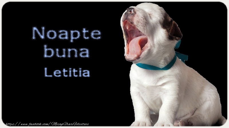 Felicitari de noapte buna - Noapte buna Letitia