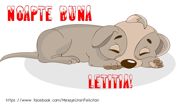 Felicitari de noapte buna - Animație | Noapte buna Letitia!
