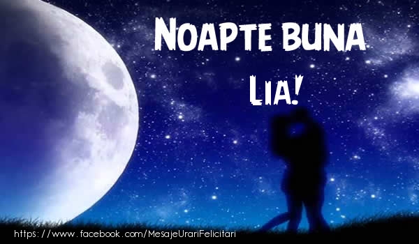 Felicitari de noapte buna - Luna & Stele | Noapte buna Lia!