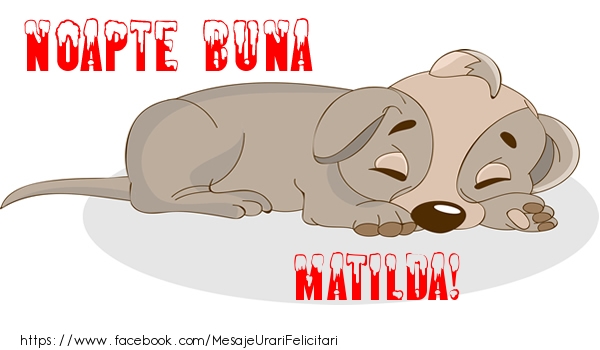 Felicitari de noapte buna - Animație | Noapte buna Matilda!