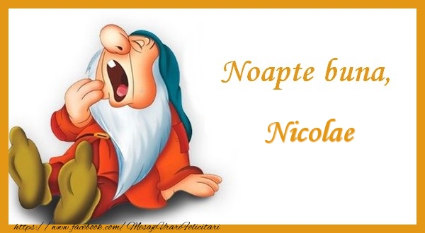 Felicitari de noapte buna - Noapte buna Nicolae