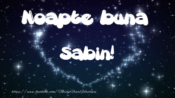 Felicitari de noapte buna - Noapte buna Sabin!