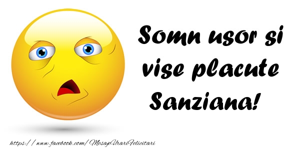Felicitari de noapte buna - Somn usor si vise placute Sanziana!