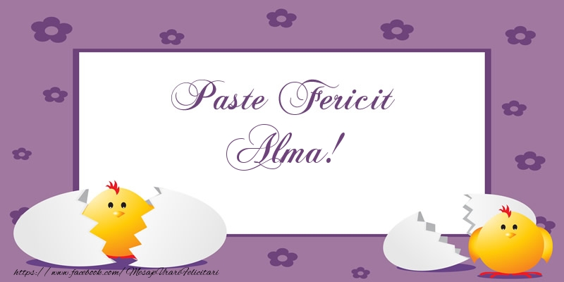Felicitari de Paste - Puisor | Paste Fericit Alma!