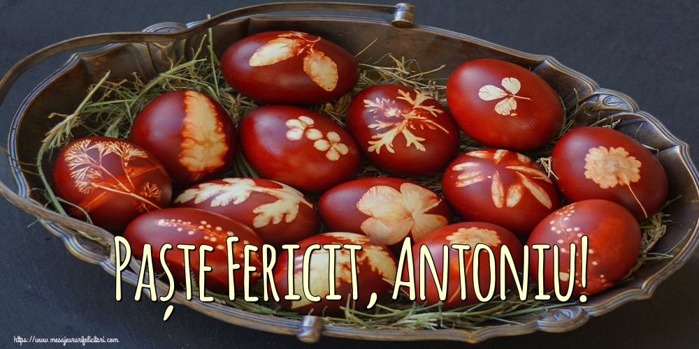 Felicitari de Paste - Oua | Paște Fericit, Antoniu!