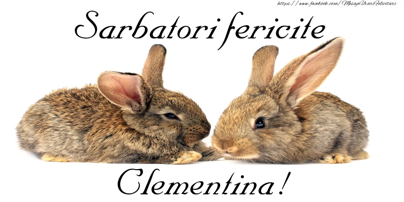Felicitari de Paste - Iepuras | Sarbatori fericite Clementina!