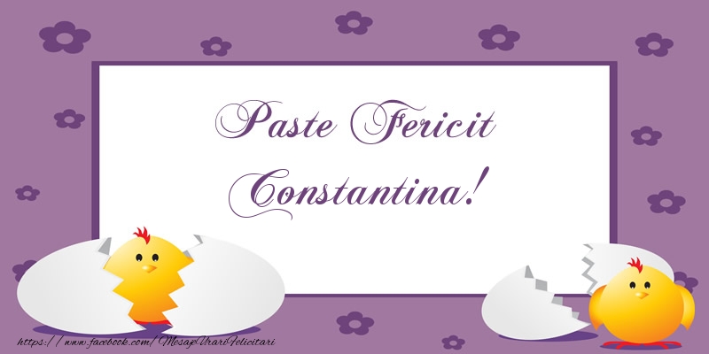 Felicitari de Paste - Puisor | Paste Fericit Constantina!