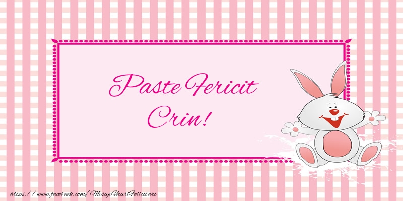 Felicitari de Paste - Iepuras | Paste Fericit Crin!
