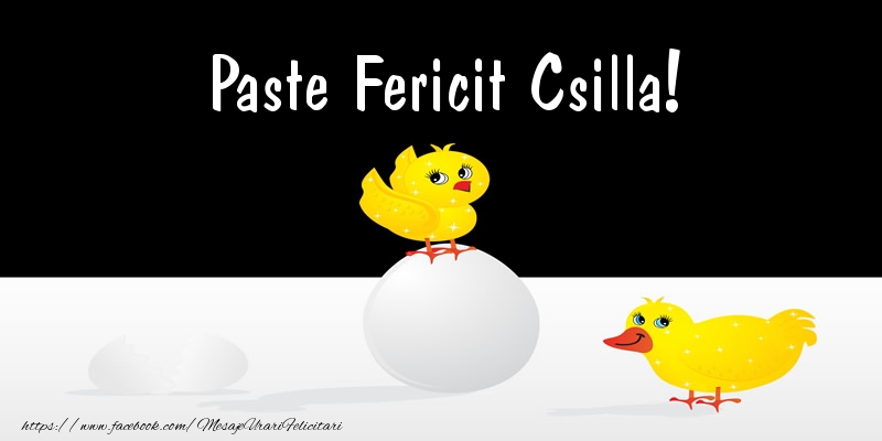 Felicitari de Paste - Puisor | Paste Fericit Csilla!