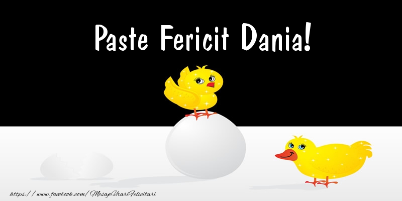 Felicitari de Paste - Puisor | Paste Fericit Dania!